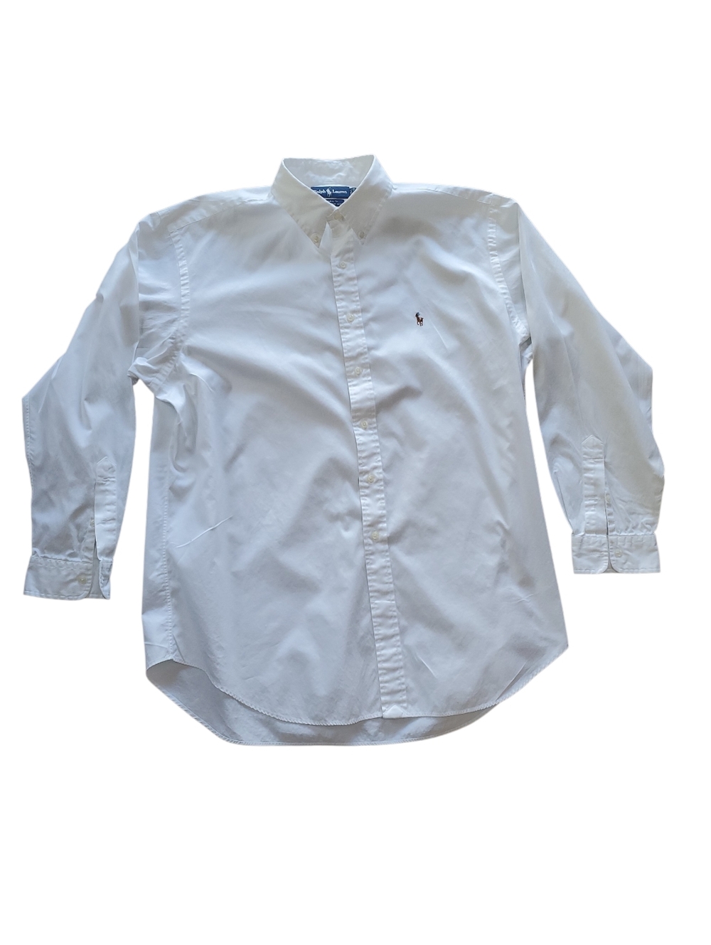 Polo Ralph Lauren Oxford Shirt Mens 17.5 - 35 White Yarmouth Long Sleeve Pony
